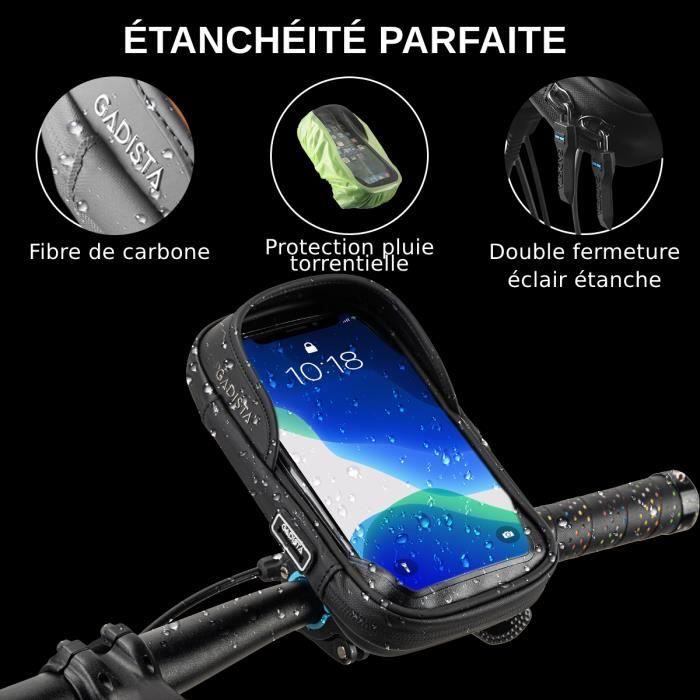 Support de téléphone portable pour vélo - étanche - anti-reflet - idéal pour  la navigation - sacoche de vélo - support de vél[580] - Cdiscount Sport