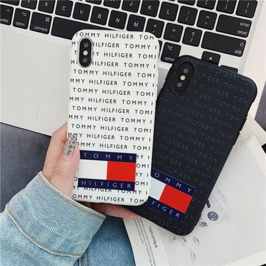 Coque Iphone X Xstommy Hilfiger Noir Antichoc Premium Coque Compatible Iphone X Xs