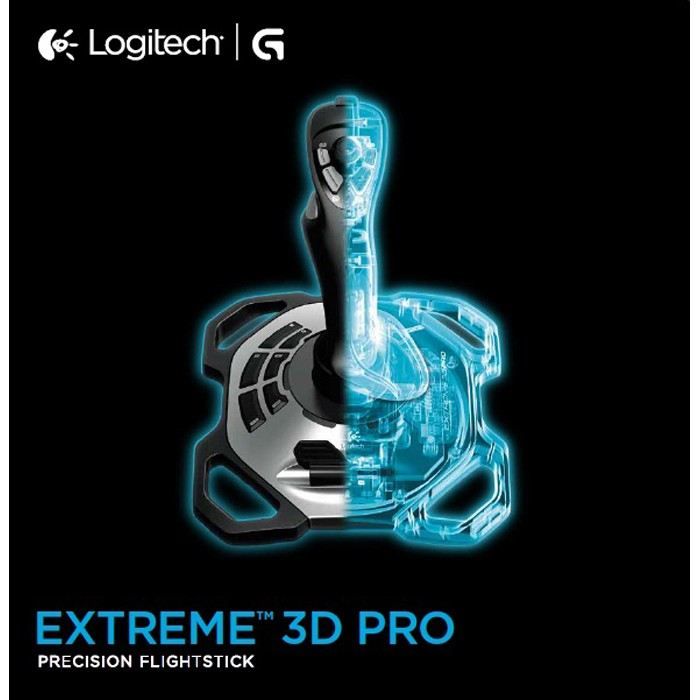 Logitech Extreme 3D PRO Joystick Per PC, 12 Tasti Programmabili, Maniglia Precision Twist, Base Pesata, USB