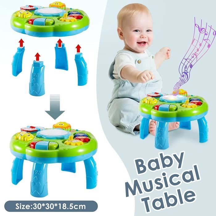 Table d'apprentissage musical pour bébé jouets 12-18 mois +