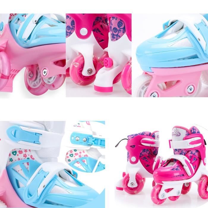 Rollers Débutants Rollers 3en1 Réglables Pour Enfants Patins à