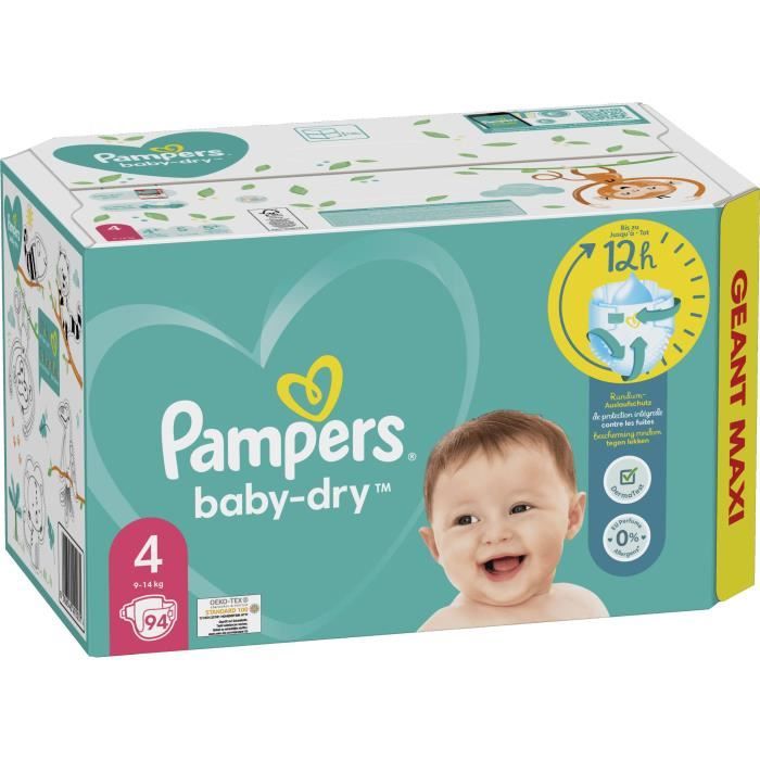 Couches Bébé Baby-Dry Taille 3 : 6-10kg PAMPERS : le paquet de 54 couches à  Prix Carrefour