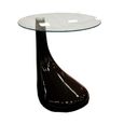 Table basse laquée design noir-0