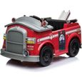 Camion modele electrique pompier marcus pat patrouille - 12V - Rouge-0