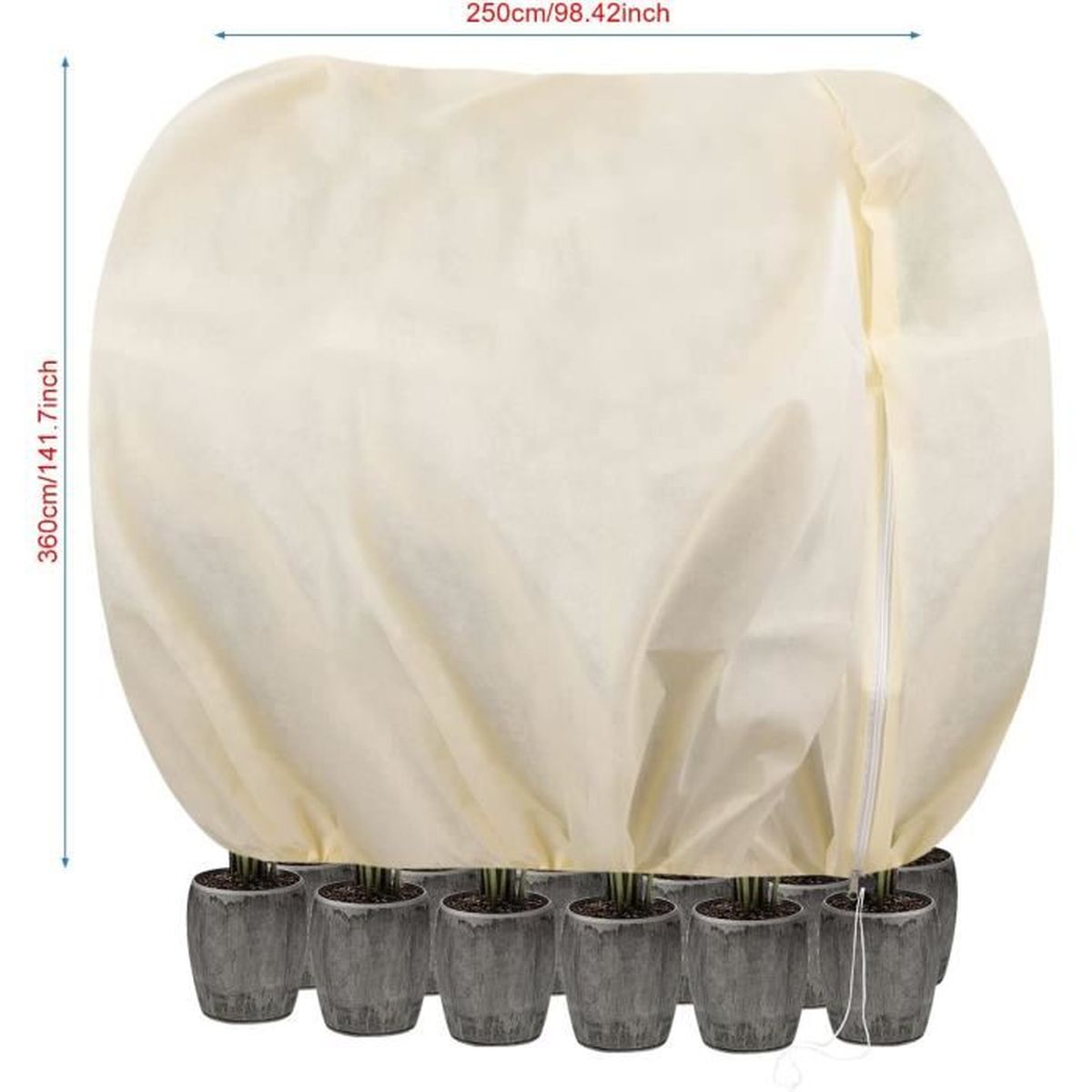 Voile D'Hivernage Pour Plantes Extérieur 120x180 Cm, 2 Pcs Housses De Protection Contre Le Gel, Couverture Végétale Protection,avec Cordon De Serrage | Leroy Merlin