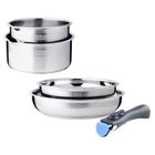 Batterie de cuisine - induction - ARTHUR MARTIN - AM2189 - acier inoxydable 18/10 - 5 pièces - poignée amovible