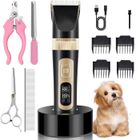 BEMUCY Tondeuse Chien Professionnelle Electrique Silencieuse Rechargeable Sans Fil Rasoir Lame Détachable et Lavable Kits avec 4 Peignes