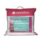 BLANREVE Lot de 2 Oreillers Spécial Transpiration - 60 x 60 cm - Blanc