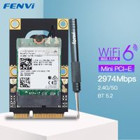 Mini PCIe AX200 - Carte Wi-fi 6e Intel Ax210 802.11ax, 5374 Mb-s, 2.4-5-6ghz, Sans Fil, Bt5.2, M.2 Vers Mini