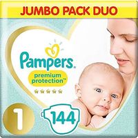 Couches pour Bébé Taille 1 - PAMPERS - Pack de 2x72 - Premium Protection - New Baby