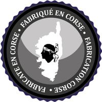 Fabriqué en Corse/Fabrication Corse/Fabricate en Corse étiquette carte drapeau corse tampon autocollant sticker logo136 25 cm