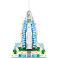Wise Hawk Reproduction architecturale a Construire avec des nanoblocs. Burj al Arab a Dubai. Grande Taille.