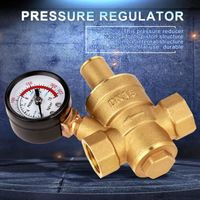 Réducteur réglable de régulateur de pression d'eau en laiton  avec mètre de mesure