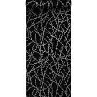 Origin Wallcoverings papier peint branches de fleurs noir mat et gris - 53 cm x 10,05 m - 345730