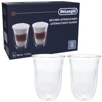 Delonghi  2 tasses Latte Macchiato DLSC312 verres à double fond, verres thermiques
