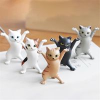 5PCS marionnette à main chat dansant cartoon enchanteresse pour soulever le chaton poupée jouet ornements 5,5cm décoration