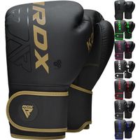 Gants de boxe RDX, gants de combat pour kickboxing, gants muay thai pour mma, gants de boxe en cuir, gants de boxe adulte, d'or
