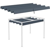 Outsunny Toile de toit pour pergola toile de remplacement protection solaire Anti-UV 30+ pour pergola de 3 x 2,15 m gris foncé