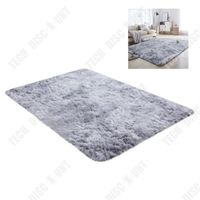 TD® tapis salon lavable moelleux gris clair anthracite shaggy chambre doux résistant anti tâche salon décoration intérieure 60 *
