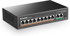SWITCH - HUB ETHERNET  11 Ports PoE Switch with 9 Port PoE+, 2 Fast Ether