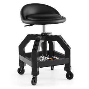 Tabouret D'atelier Avec 5 Roulettes - Hauteur Réglable 450-580mm - Plateau Pied - Capacité 135kg - BGS 8388
