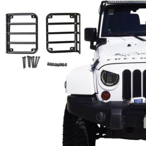 PHARES - OPTIQUES Noir - Couvercles de feux arrière pour Jeep Wrangl