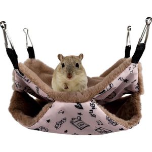 Hamac de Cage pour Chinchillas NITAIUN Hamac pour Petit Animal Triple Couche Hamac Animaux Lit Suspendu Couchage 4 Crochets Métalliques Furets Écureuils et Petits Animaux 