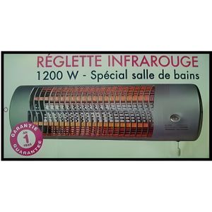 RADIATEUR D’APPOINT CHAUFFAGE RAYONNANT INFRAROUGE 1200W