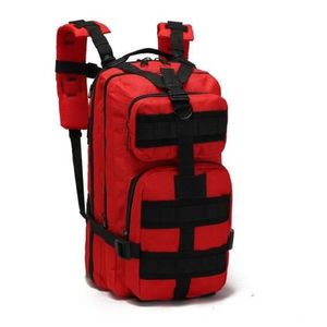 SAC À DOS DE RANDONNÉE Sac à dos tactique extérieur 30L sac à dos militaire sac à dos de trekking sac de sport (rouge)