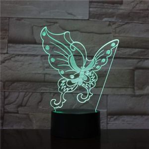 VEILLEUSE BÉBÉ Lampe Illusion 3D Veilleuse Led Papillon Avec Capt