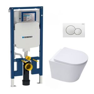 WC - TOILETTES Pack WC Bati-support Geberit UP720 extra-plat + Cu