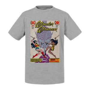 T-SHIRT T-shirt Enfant Gris Wonder Woman Bande Dessinee Co