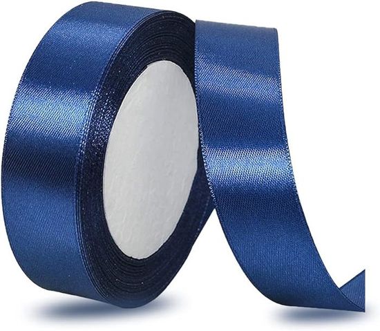 Ruban Satin Bleu 100mm X 25m - Ruban Cadeau Premium Pour Décoration Et Emballage