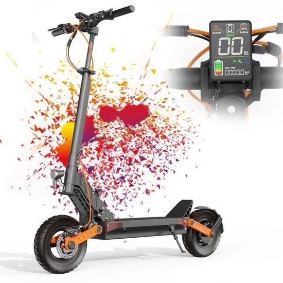 Trottinette électrique MIWEN – 800W, Batterie 48V 12.5Ah, Autonomie 40 Km, Pneus 10 Pouces, Pliable, 120 Kg