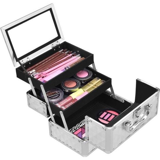 Tour de Rangement avec Tiroirs, Étagères, Roues, Support de Présentation pour Cosmétiques, Outils de Coiffure Taille Compacte, 30 x 30 x 90 cm, Blanc | Leroy Merlin