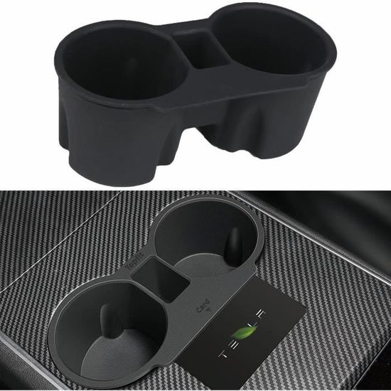 Porte-gobelet Silicone Pour Tesla Model Y 2025 Juniper - Design Triangulaire Antidérapant, Stable, Facile à Nettoyer
