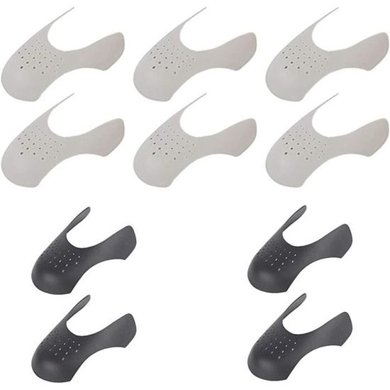 Protections Anti-plis Chaussures - Lot 4 Paires, TPR, Universel Tailles 36-45, Design Respirant, Coupe Possible