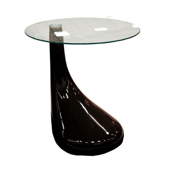 Table basse laquée design noir