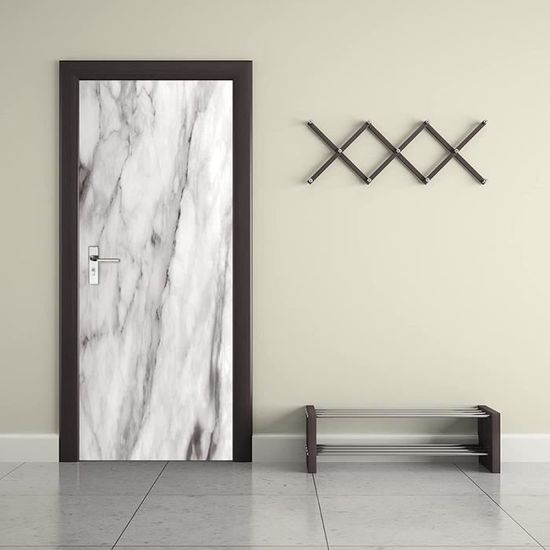 Stickers Porte Bambou Vert Et Eau Qui Coule Papier Peint Zen Porte ...