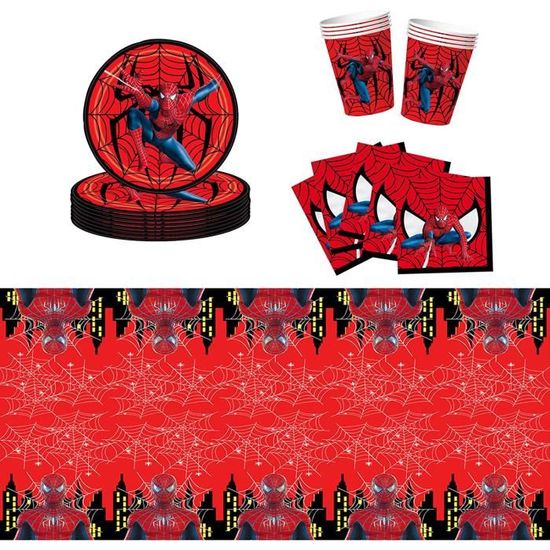 Kit Vaisselle Halloween 53 Pièces - Service Complet Pour 16 Personnes