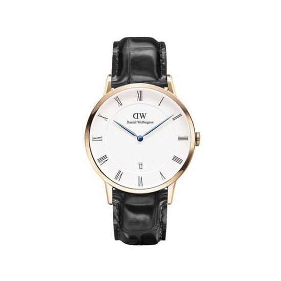 Montre Daniel Wellington Homme modèle Reading Dapper Dorée, Blanche et Noire - DW00100107 38mm