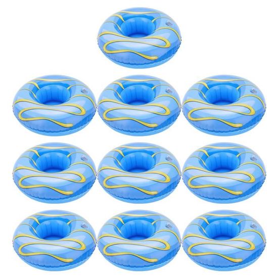 Lot De 4 Porte-gobelets Gonflables Avec Paillettes - Flottants Pour Piscine, Plage, Baignoire - Transparent