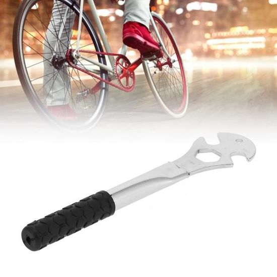 Clé à Pédale De Vélo Oumers - Multifonction 15mm/9/16 + Trous Hexa 6/8/10mm - Poignée Longue 32cm - Pour Maintenance Vélo