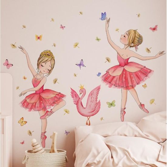 Autocollants Muraux Ballerine Autocollant Mural Danseuse Ballerine Decoration - Sticker A Moi Stickers Amovibles Imperméables