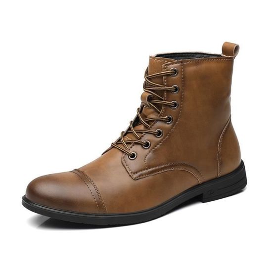 Bottines Homme Marron Clerget - Taille 44,5 - Cuir Véritable - Vintage, Jamais Portées