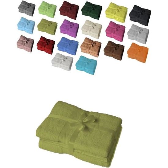 Serviettes de douche de qualité supérieure SOLUND 2 pcs doré vidaXL | Leroy Merlin