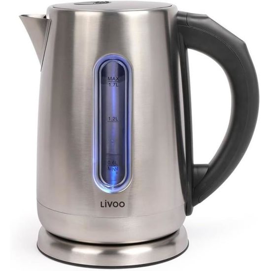 Bouilloire électrique LEHMANN 1,5 L - 1600W, Température Réglable 40-100°C, Maintien Au Chaud, écran LED