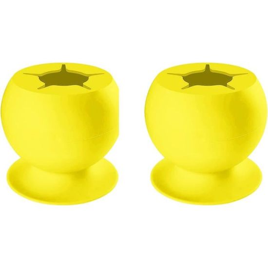 Lot De 2 Ventouses Pour Téléphone – Support Silicone Adhésif, Pour Mur, Miroir, Salle De Bain, Cuisine (noir)