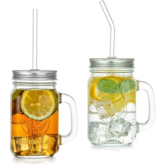 Gobelet avec paille – Verre | LU