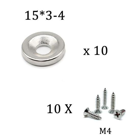 Lot De 20 Aimants Néodyme N52 Super Puissants - Format Disque 3/8" X 1/4" - Nickelés